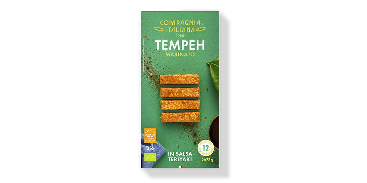  Compagnia Italiana presenta il Tempeh marinato in salsa teriyaki